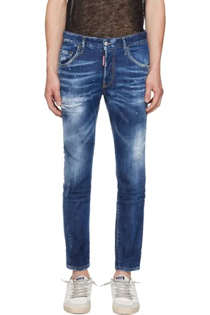 Dsquared2 Blue Dark Easy Wash Skater Jeans