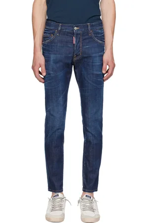 Dsquared2 Blue Dark Clean Wash Skater Jeans