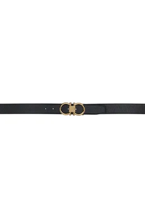 Salvatore Ferragamo Black & Brown Reversible Gancini Belt