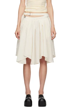 Acne Studios Off-White Asymmetric Midi Skirt