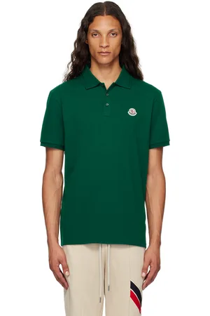 Moncler Green Logo Patch Polo