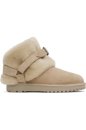 Burberry Beige Suede & Shearling Chubby Boots