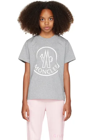 Moncler Big Kids Gray Printed Logo T-Shirt
