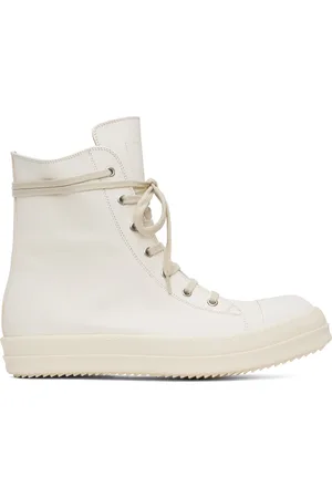Rick Owens Off-White Porterville Washed Calf Sneakers
