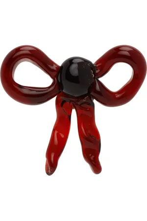 Levens Jewels Red Small Lazo Single Earring