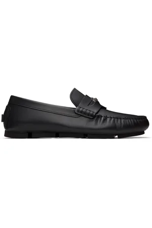 VERSACE Black Medusa Driver Loafers