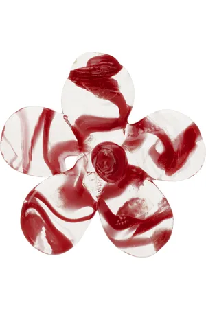 Levens Jewels Red Maxi Flor Single Earring