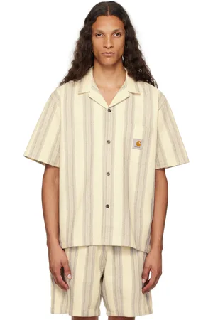 Carhartt Beige Dodson Stripe Shirt