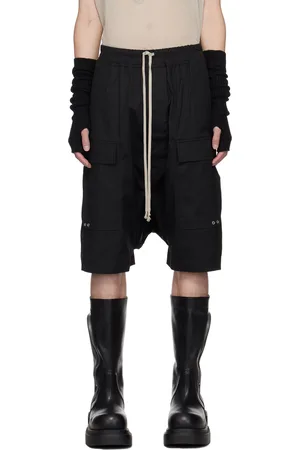 Rick Owens Black Porterville Cargo Pods Shorts