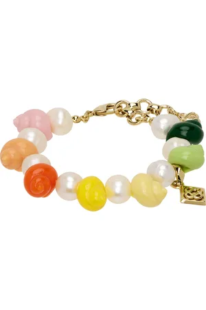 Casablanca Gold & Multicolor Shell & Pearl Bracelet