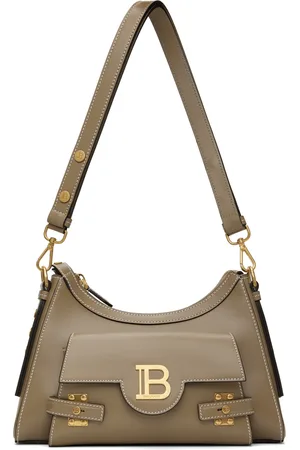 Balmain Taupe Calfskin B-Buzz Bag