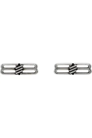 Balenciaga Silver BB Icon Earrings