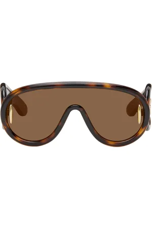 Loewe Brown Wave Mask Sunglasses