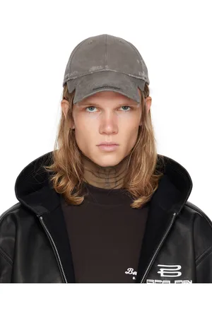 Balenciaga Gray Embroidered-Logo Cap
