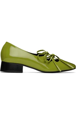 Nicole Saldanã Green Isabel Ballerina Flats