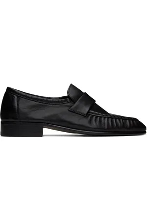 The Row Black Soft Loafers