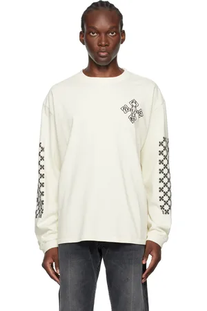 Rhude SSENSE Exclusive Off-White Cross Long Sleeve T-Shirt
