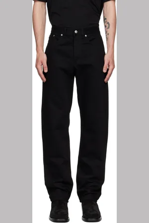 DRIES VAN NOTEN Black Straight-Leg Jeans