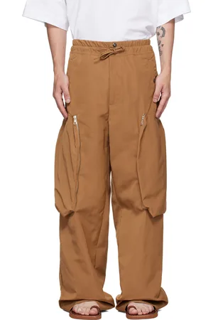 DRIES VAN NOTEN Tan Wide-Leg Cargo Pants