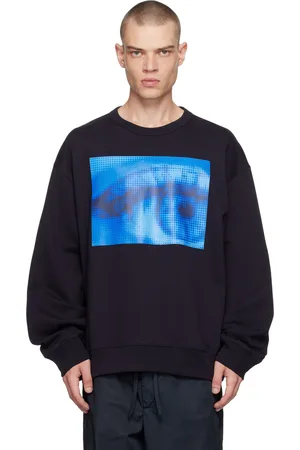 DRIES VAN NOTEN Navy Oversized Sweatshirt