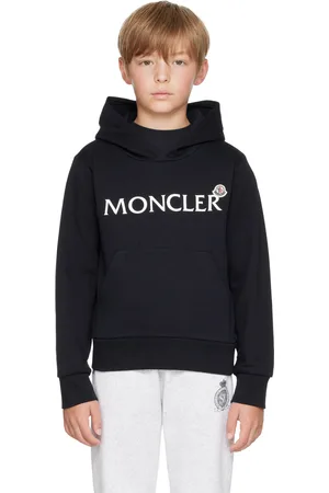 Moncler Kids Navy Printed Logo Hoodie