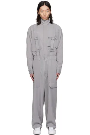 Y-3 Gray Suspender Cargo Pants