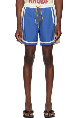 Rhude Blue & Off-White Moonlight Shorts