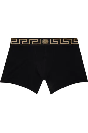 VERSACE Black Greca Border Long Boxers