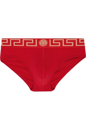 VERSACE Red Greca Border Briefs