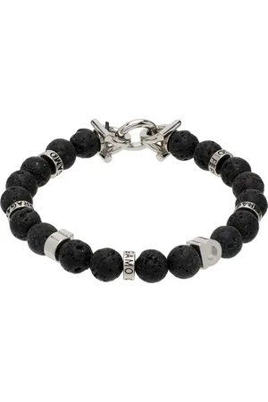 Salvatore Ferragamo Black Elasticized Gancini Bracelet