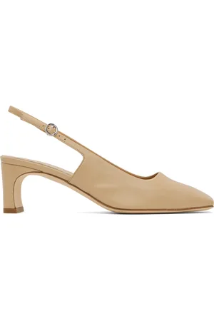 Aeyde Beige Eliza Slingback Heels