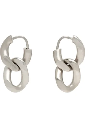 Maison Margiela Silver Curb Chain Earrings
