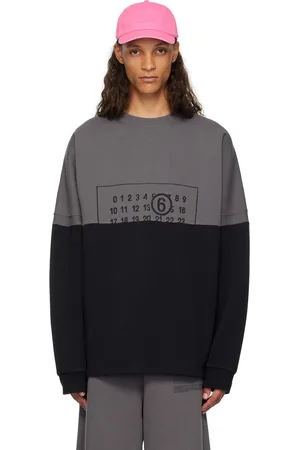 Maison Margiela Black & Gray Paneled Sweatshirt