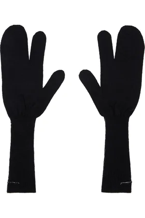 Maison Margiela Black Contrast Stitch Gloves