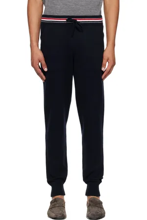 Thom Browne Navy Cashmere Sweatpants