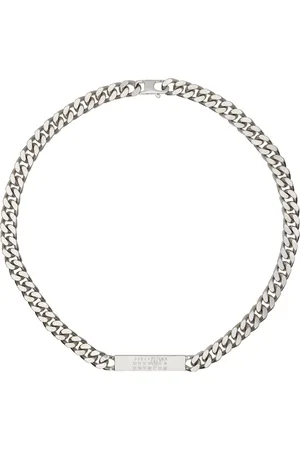 Maison Margiela Silver Embossed Numeric Necklace