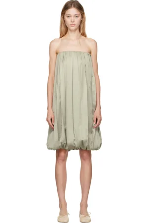 Maison Margiela Khaki Gathered Minidress