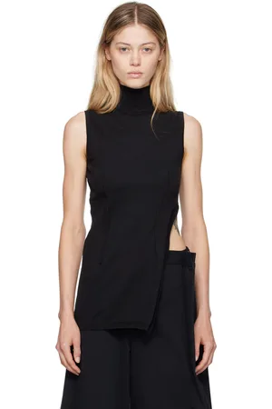 Maison Margiela Black Elongated Tank Top