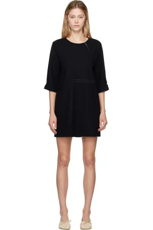 Maison Margiela Black Wool Minidress