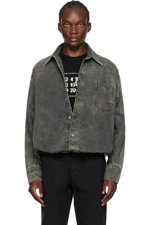 Maison Margiela Gray Pittsburgh Crease Denim Shirt