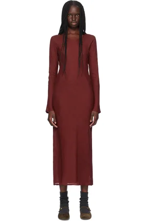 Baserange Burgundy Dydine Maxi Dress