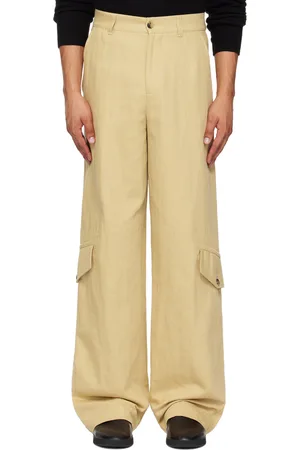 DRIES VAN NOTEN Beige Loose-Fit Cargo Pants