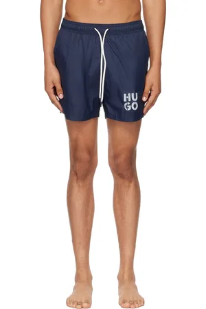 HUGO BOSS Navy Drawstring Swim Shorts