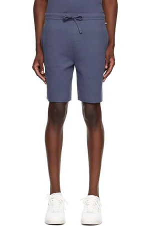 HUGO BOSS Blue Waffle Knit Shorts