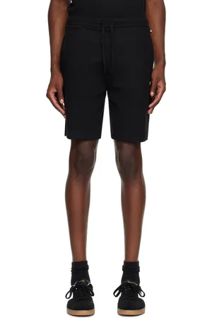HUGO BOSS Black Waffle Knit Shorts