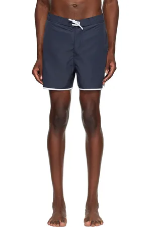 HUGO BOSS Navy Embroidered Logo Swim Shorts