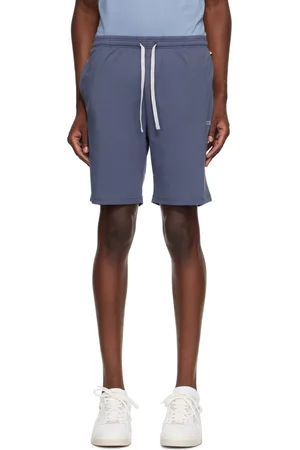 HUGO BOSS Blue Embroidered Logo Shorts