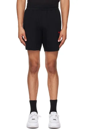 HUGO BOSS Black Printed Logo Shorts