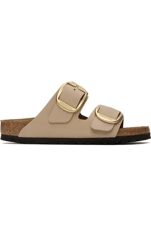 Birkenstock Taupe Narrow Arizona Big Buckle Sandals