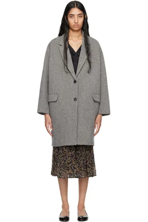 Isabel Marant Black & Beige Limiza Coat